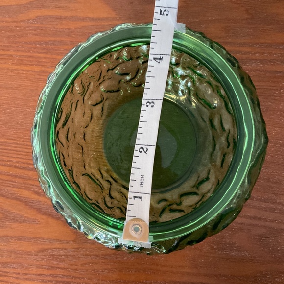Vintage E.O. Brody Company Green Crinkle Glass Flower Vase or Bowl - Picture 15 of 16